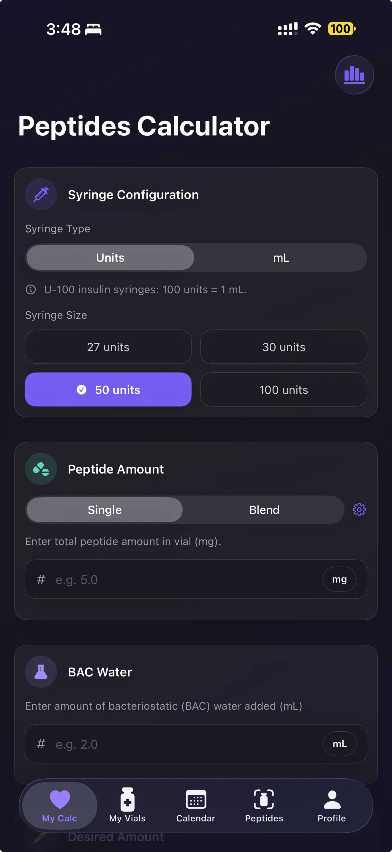Peptides Calculator